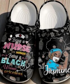 Nurse Personalized Black Crocs Classic Crocs
