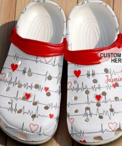 Nurse Personalized Heartbeat Pattern Classic Crocs