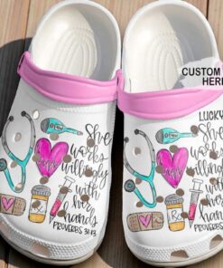 Custom Nurse Crocs | Personalized Proverbs 31 Medical Staff Shoes