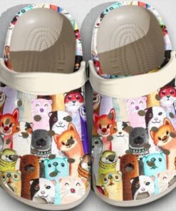 Cute Watercolor Ferret & Otter Crocs | Quirky Animal Pattern Shoes