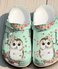 Owl Personalized Lovely Flower 102 Gift For Lover Classic Crocs