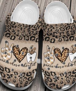 Peace Love Dental Shoes   Dentist Clogs Birthday Gift For Friends