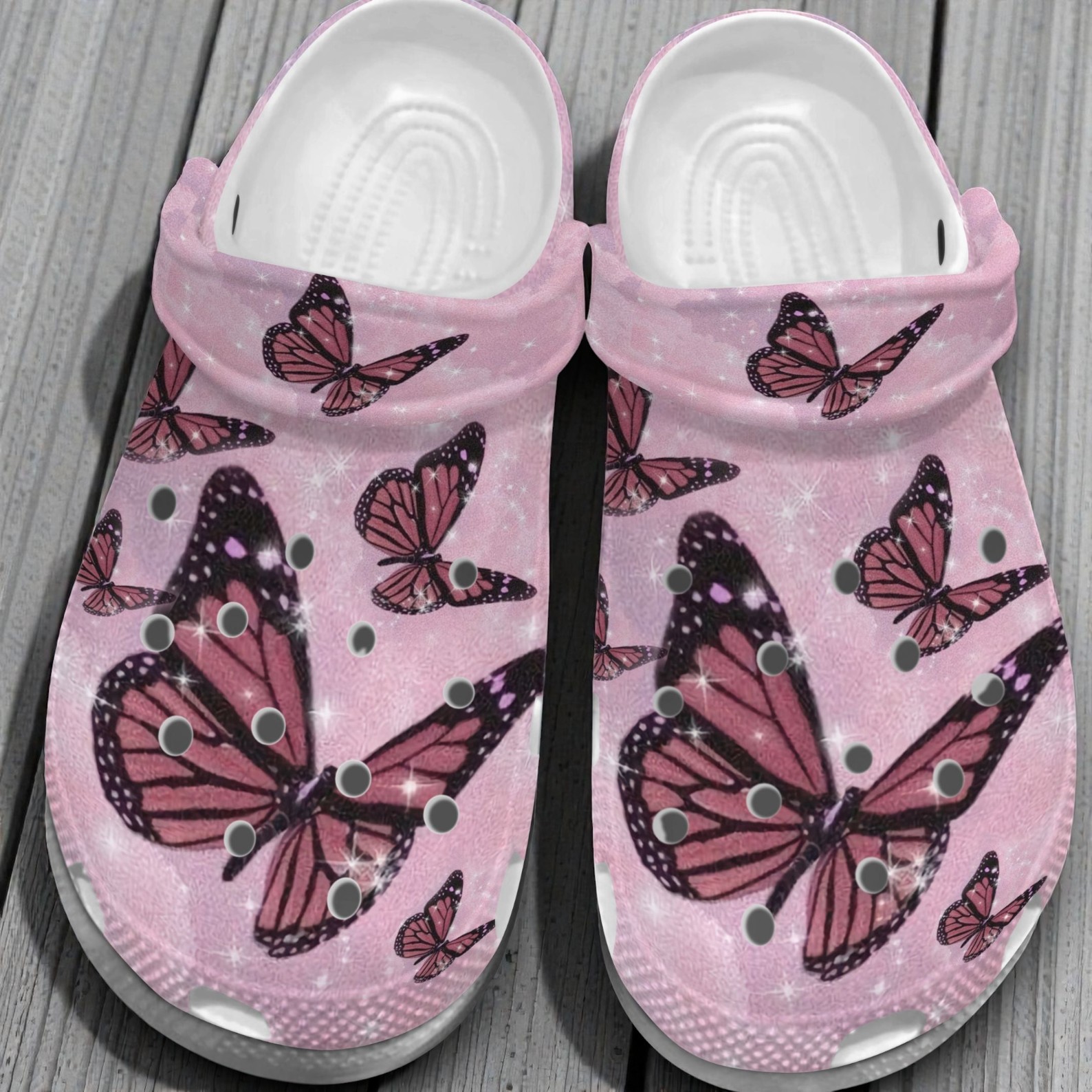 Pink Butterfly Bling Crocs Shoes For Women Cutie Butterfly Shoes Crocbland Clog Birthday Gifts For Daughter Mom Niece Pink Butterfly Bling Crocs Shoes For Women Cutie Butterfly Shoes Crocbland Clog Birthday Gifts For Daughter Mom Niece