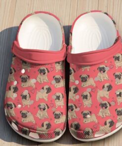 Pug I Love Pugs Clog Shoes