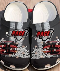 Racing Muscle Car Drifting Crocs – Sporty Auto Shoes