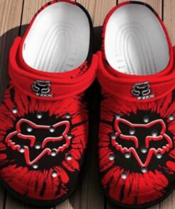 Fox Racing Logo Red Tie-Dye Crocs – Motocross Dirt Bike Shoes