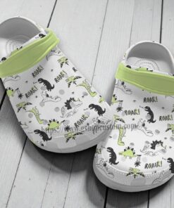 Roar Dinosaur Chibi Sketch Crocs Shoes Gift Birthday Boy Girl  Dinosaur Breed Classic Crocs Gift Grandson