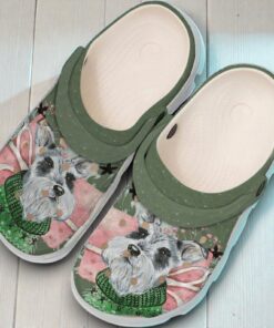 Miniature Schnauzer Dog Crocs – Watercolor Puppy Dog Mom Shoes