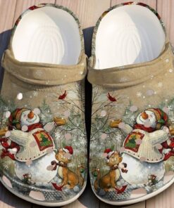 Snowman With A Cat Christmas Classic Crocs For Men Women