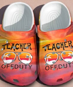 Teacher Off Duty Custom Shoes   Sunglasses Beach Sunset School Teaching Outdoor Shoes Birthday Gift For Teacher