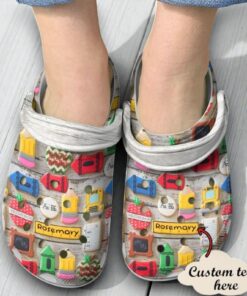 Teacher Personalized Name 3D Cookies Classic Crocs For Men Women