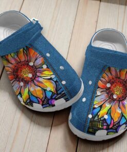 The Colorful Natural Sunflower Crocs Shoes Men Women   Hippie Style Shoes Crocbland Clog Gifts For Son Daughter