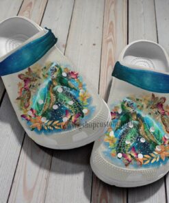 Turtle Ocean Twinkle Flower Butterfly Crocs Shoes   Save Turtle Ocean Beach Classic Crocs Customize Gift Mother Day
