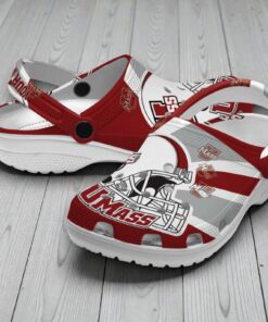 UMass Minutemen football NCAA Sport Crocs Crocband Clogs Shoes Comfortable For Men Women and Kids