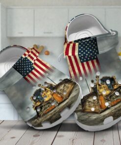 Us Bulldozer Shoes Clogs Gifts For 4th Of July