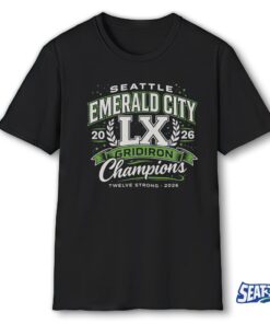 2026 Seattle Seahawks Super Bowl Champions Emerald City Gridiron Twelve Strong Shirt