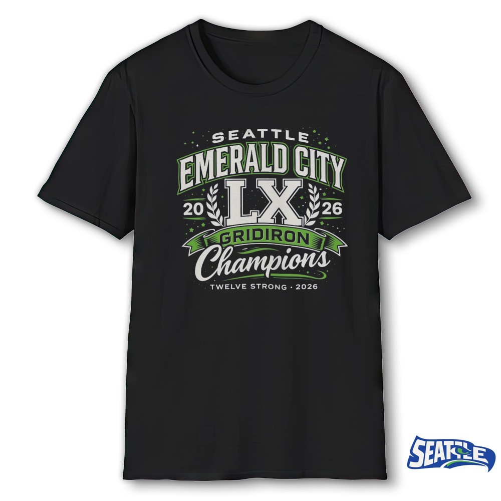 2026 Seattle Seahawks Super Bowl Champions Emerald City Gridiron Twelve Strong Shirt 2026 Seattle Seahawks Super Bowl Champions Emerald City Gridiron Twelve Strong Shirt