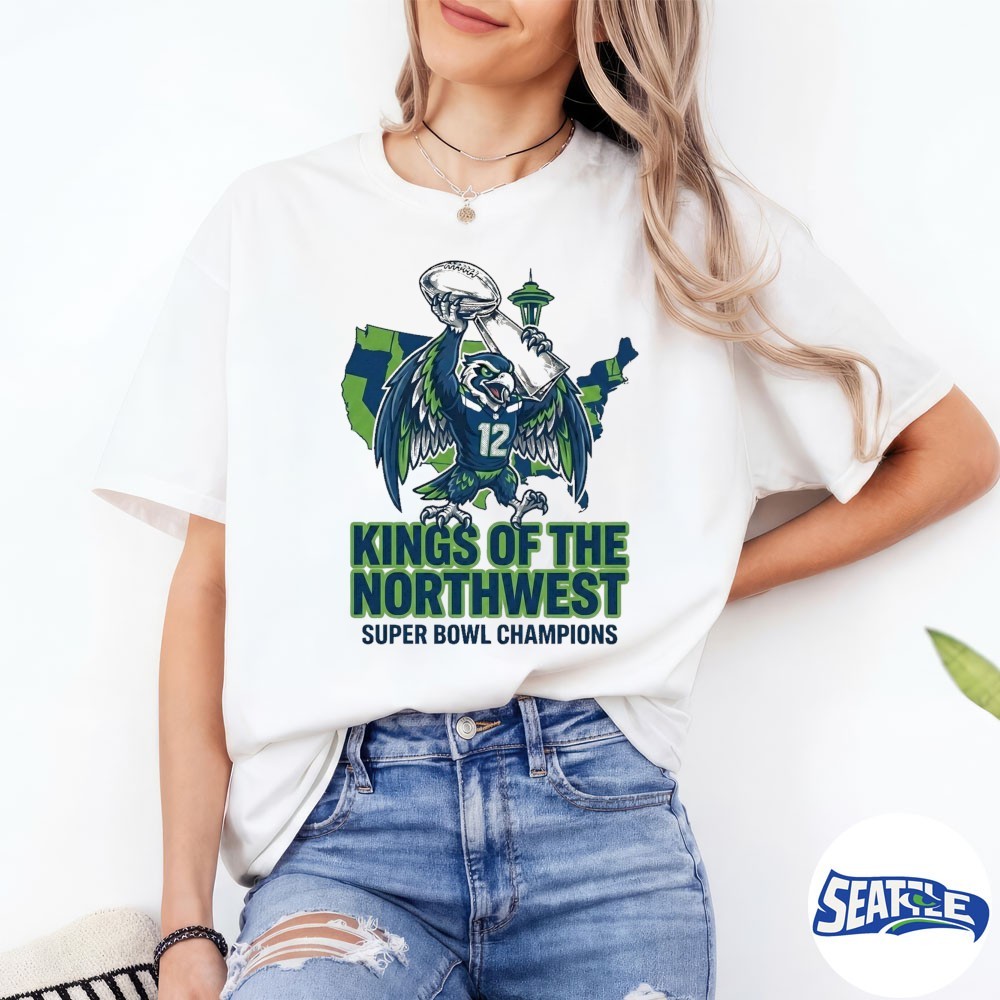 2026 Seattle Seahawks Super Bowl LX Champions Kings Of The Northwest MascoUnisex Shirt 2026 Seattle Seahawks Super Bowl LX Champions Kings Of The Northwest MascoUnisex Shirt