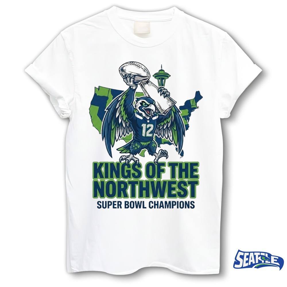 2026 Seattle Seahawks Super Bowl LX Champions Kings Of The Northwest MascoUnisex Shirt 2026 Seattle Seahawks Super Bowl LX Champions Kings Of The Northwest MascoUnisex Shirt