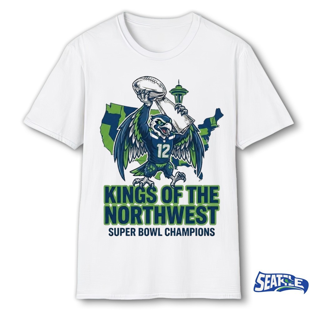 2026 Seattle Seahawks Super Bowl LX Champions Kings Of The Northwest MascoUnisex Shirt 2026 Seattle Seahawks Super Bowl LX Champions Kings Of The Northwest MascoUnisex Shirt