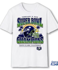 2026 Seattle Seahawks Super Bowl LX Champions Santa Clara CA Vintage Logo Shirt