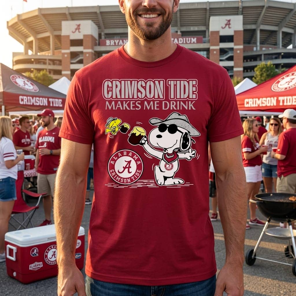 Alabama Crimson Tide Make Me Drinks Unisex Shirt Alabama Crimson Tide Make Me Drinks Unisex Shirt