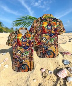 All Day Every Day Happy Funny Tiki Tiki Tropical Vintage Beach Hawaiian Shirt