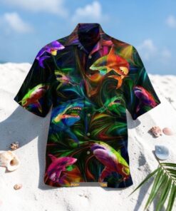 Amazing Shark Unisex Beach Summer Short Sleeve Hawaiian Shirt