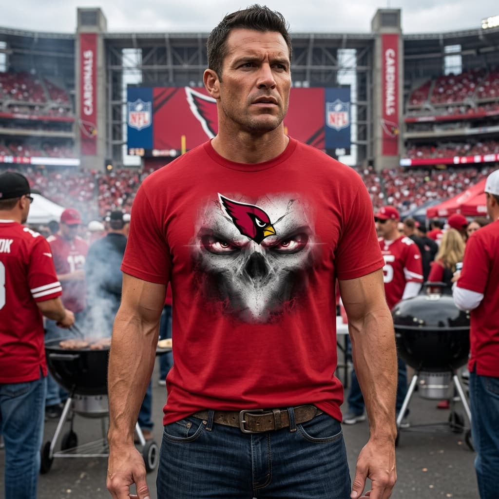 Arizona Cardinals Skulls Of Fantasy Logo Unisex Shirt Arizona Cardinals Skulls Of Fantasy Logo Unisex Shirt