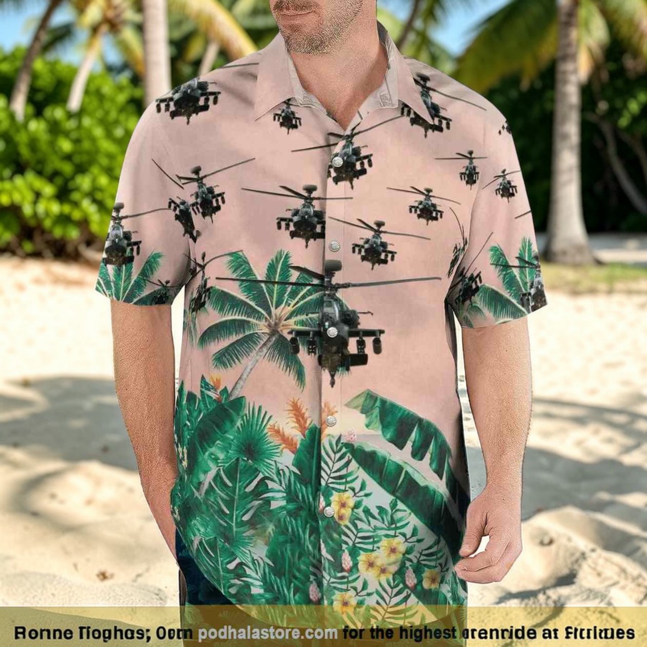 Army Boeing Ah 64 Apache Button Up Hawaiian Shirt Army Boeing Ah 64 Apache Button Up Hawaiian Shirt
