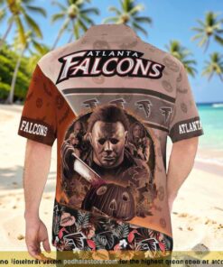 Atlanta Falcons Halloween Tropical 3D Funny Hawaiian Shirt, Atlanta Falcons Merch