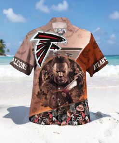 Atlanta Falcons Halloween Tropical 3D Funny Hawaiian Shirt, Atlanta Falcons Merch