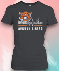 Auburn Tigers NCAA Mens Basketball 2026 Name Player City Skyline And Logo Shirt