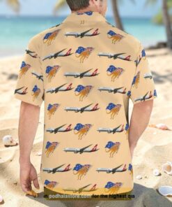 Australia Qantas Boeing 787 9 Dreamliner Button Up Hawaiian Shirt