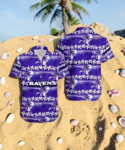 Baltimore Ravens Coconut Trees NFL Gift For Fan Hawaii Shirt, Ravens Apparel