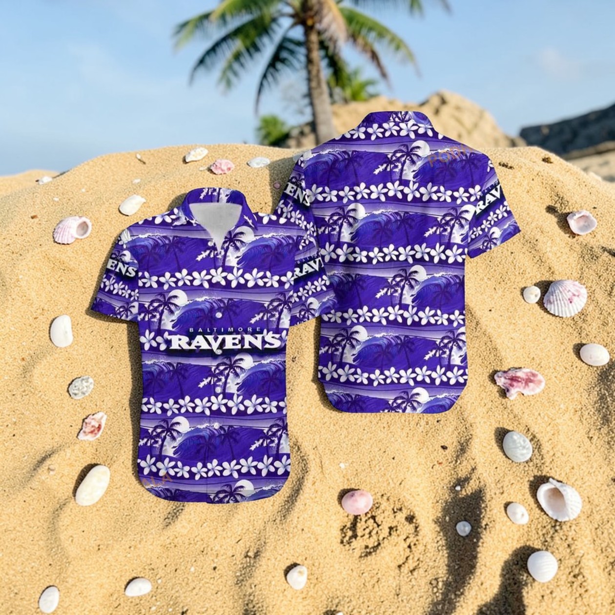 Baltimore Ravens Coconut Trees NFL Gift For Fan Hawaii Shirt, Ravens Apparel Baltimore Ravens Coconut Trees NFL Gift For Fan Hawaii Shirt, Ravens Apparel