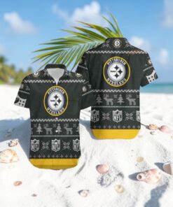Beach Shirt Pittsburgh Steelers Ugly Christmas All Over Print Printed Sweatshirt Ugly Hawaiian Shirt, Pittsburgh Steelers Fan Shirt for Sale
