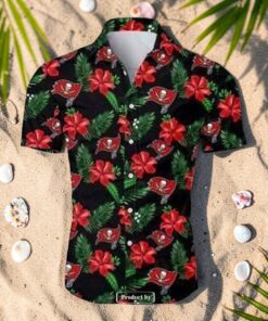 Beach Shirt Tampa Bay Buccaneers Hawaiian All Over Print Shirt Floral Button Up Slim Fit Body  NFL, Buccaneers Unique Gifts
