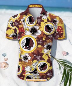 Beach Shirt Washington Redskins Hawaiian Shirt Short Sleeve For Fans