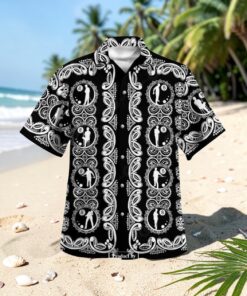 Billiards Silhouette Luxury Design Button Funny Hawaiian Shirt