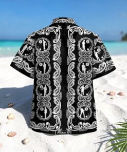 Billiards Silhouette Luxury Design Button Funny Hawaiian Shirt