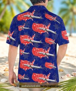 Boeing 777 300er United Airlines America Map Seamless Christmas Hawaiian Shirt For Men And Women