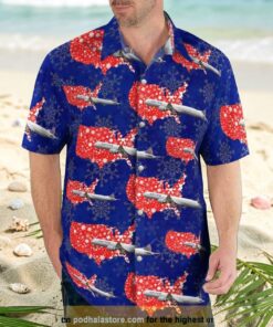 Boeing 777 300er United Airlines America Map Seamless Christmas Hawaiian Shirt For Men And Women
