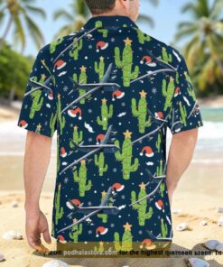Boeing B 52 Stratofortress Christmas Seamless Button Up Hawaiian Shirt