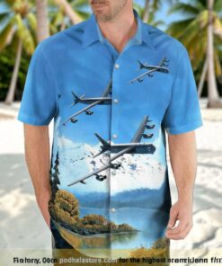 Boeing B 52 Stratofortress Hawaiian Shirt Man