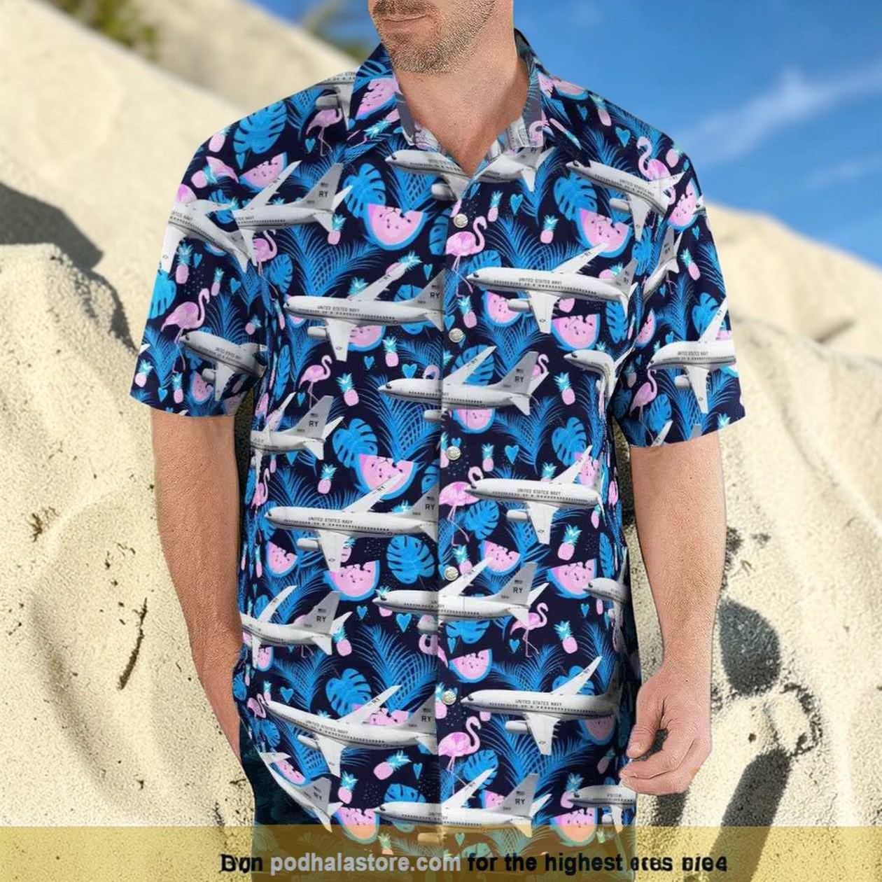 Boeing C 40 Clipper Hawaiian Shirt Boeing C 40 Clipper Hawaiian Shirt