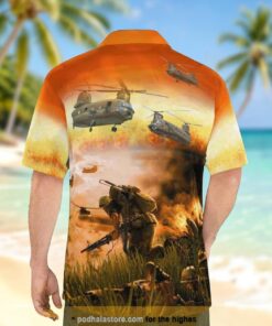 Boeing Ch 47 Vietnam Veteran Button Up Hawaiian Shirt
