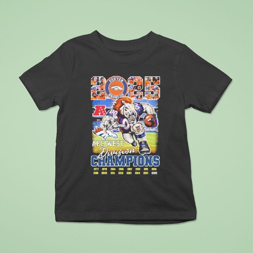 Broncos Country Afc West Division Champions 2025 MascoUnisex Shirt Broncos Country Afc West Division Champions 2025 MascoUnisex Shirt