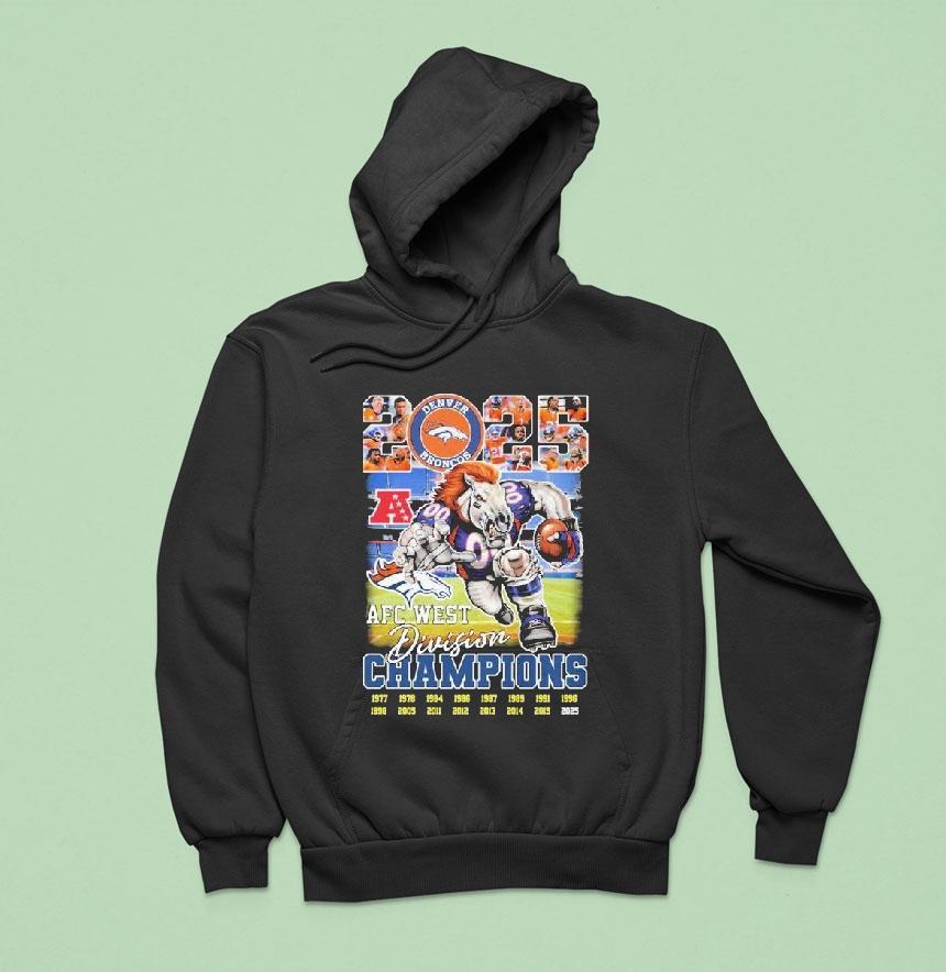 Broncos Country Afc West Division Champions 2025 MascoUnisex Shirt Broncos Country Afc West Division Champions 2025 MascoUnisex Shirt