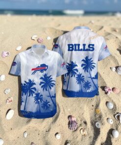 Buffalo Bills Coconut Trees NFL Gift For Fan Hawaiian Shirt, Bills Team Gifts